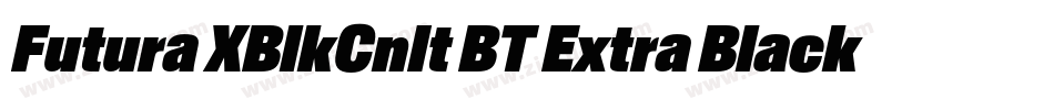 Futura XBlkCnIt BT Extra Black Italic字体转换